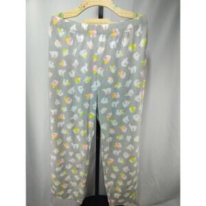SLEEP CHIC Fleece Polar Bear PAJAMA PANTS, Size XL